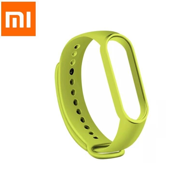 Силіконовий ремінець для фітнес-браслета Xiaomi Mi Band M3/M4. Ремінець для Xiaomi Mi Band 3/4 RY99 Салатовий від компанії А11 - фото 1