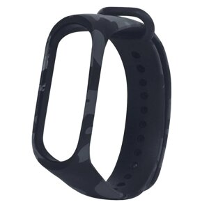 Силіконовий ремінець для фітнес-браслета Xiaomi Mi Band M3/M4. Ремінець для Xiaomi Mi Band 3/4 Камуфляж Сірий