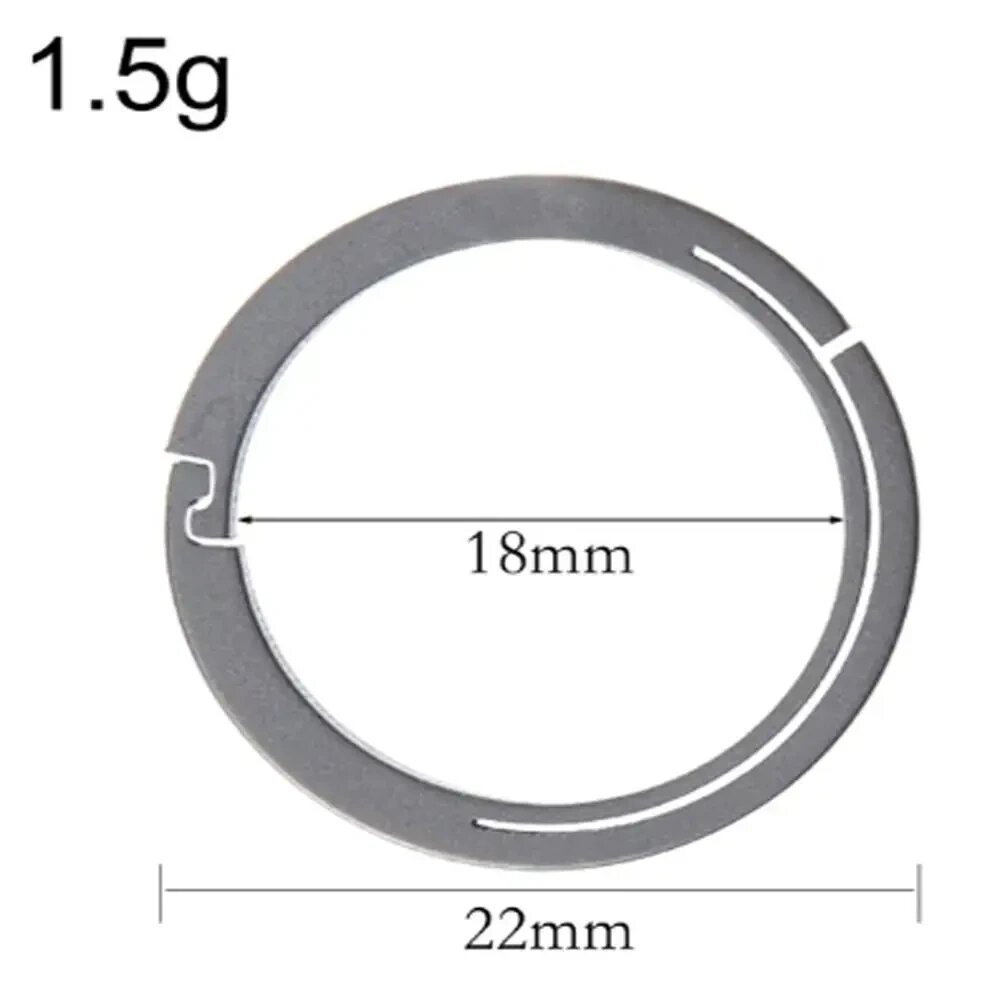 Титанове кільце плоске для ключів 22 мм/1 штука VE88. Брелок для ключів від компанії А11 - фото 1