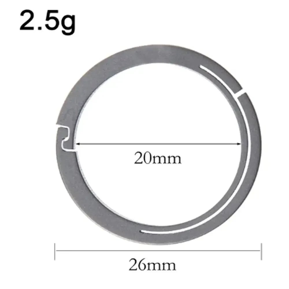 Титанове кільце плоске для ключів 26 мм/1 штука VE88. Брелок для ключів від компанії А11 - фото 1