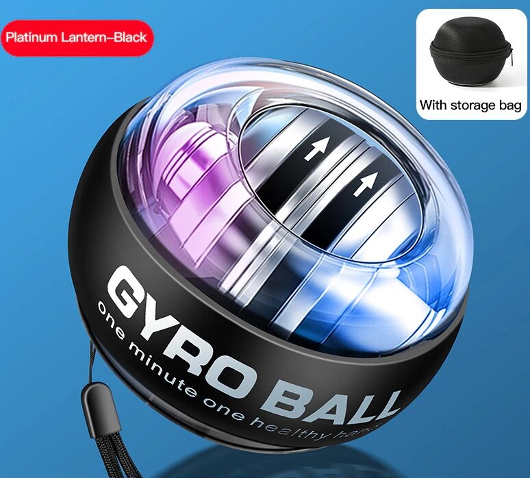 Тренажер гіроскопічний для пензлів рук + Чохол Power LED Gyro Ball B110. Кистьовий тренажер, Гіробол, Еспандер від компанії А11 - фото 1