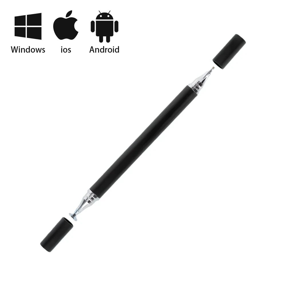 Універсальний стилус Ручка 2в1 Stylus Touch Pen для смартфона, телефона, планшета, сенсорного екрана Чорний від компанії А11 - фото 1