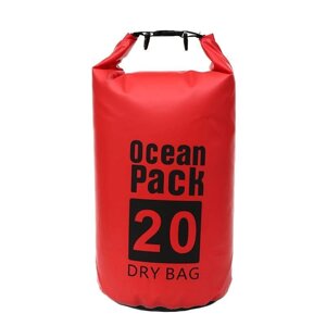 Водонепроникний гермомішок Ocean Pack 20L надміцний матеріал (ПВХ) Червоний