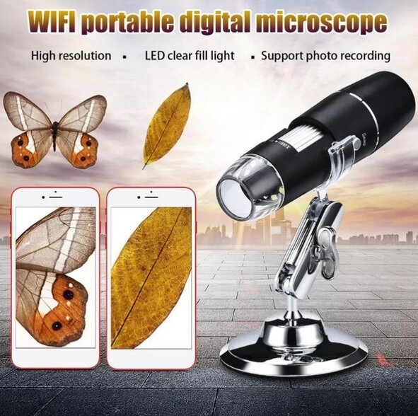 Wi-Fi цифровий мікроскоп 1000Х HD 1080P Digital Microscope для телефона, смартфона, планшета FE5432 від компанії А11 - фото 1