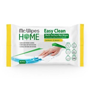 Вологі серветки для прибирання Mr. Wipes Лимон Farmasi 40 шт