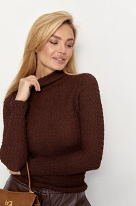 Жіночий гольф жатка - темно-коричневий цвет, L (є розміри)