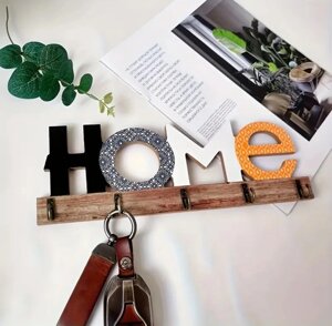 Вішак для ключівHOME Дерев'яна Ключниця на стіну Розмір 10.5* 29.5