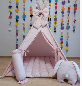 Великий дитячий домік Вігвам - Пінкі Пай (Pinkie Pie)( з килимком Бомбон і подушками) Розмір 150*150*200 Новинка 2024