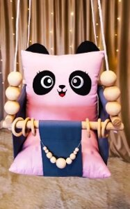 Підвісна гойдалка Pіnk panda, гойдалка для дітей