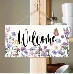 Табличка / постер ( дерево) "Ласкаво Просимо " /Welcome декор 10*20 см