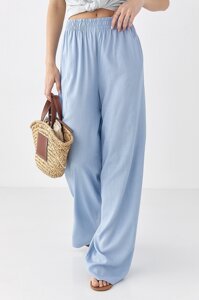 Літні штани на резинці вільного крою - джинс цвет, M (є розміри)