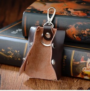 Ключниця у вигляді жилетки, колір темна кава, шкіра