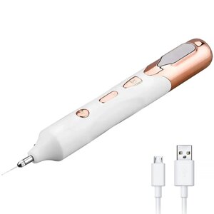 Коагулятор косметичний бездротовий з 5 голками, 300 мАг, 120x20x20 мм, 1368 / Лазерна косметична ручка