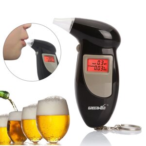 Персональний цифровий алкотестер із мундштуками Digital Breath Alcohol Tester / Кишеньковий електронний алкометр