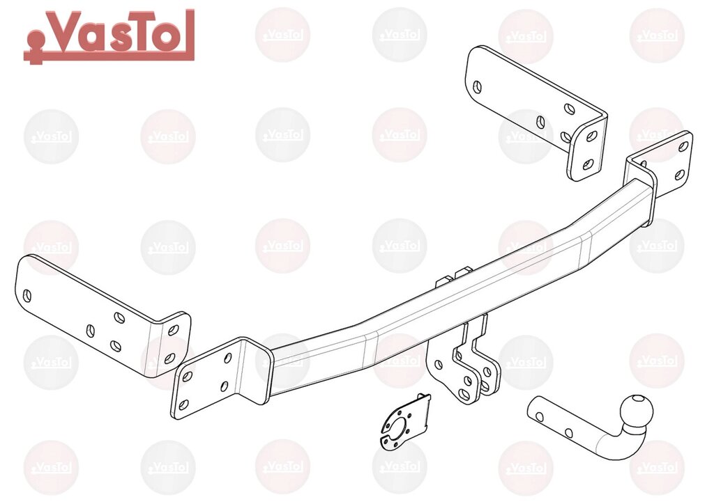 Фаркоп Kia Magentis (2005-2010) від компанії Інтернет-магазин Автостиль - фото 1