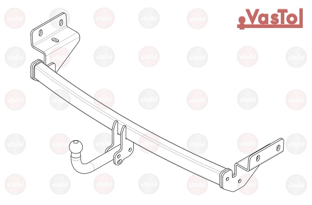 Фаркоп Kia Rio (sedan) (2011-2017) від компанії Інтернет-магазин Автостиль - фото 1