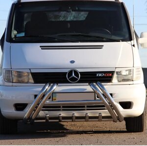 Кенгурятник WT01 (нерж.) на Mercedes Vito W638 1996-2003