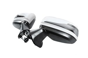Смужки на дзеркала (2 шт, хром) для Toyota Land Cruiser 300