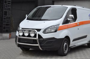 Передній захист кенгурятник WT022 нерж Ford Custom 2012-