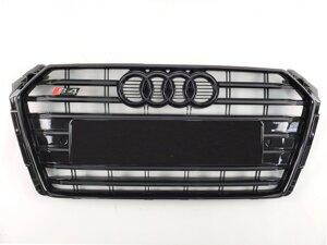 Решітка радіатора Audi A4 2015-2019гід Чорна (у стилі S-Line)