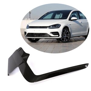 Накладки на передній бампер (R/R-line HB 2017-2020, Карбон) для Volkswagen Golf 7/E-Golf