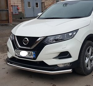 Кенгурятник одинарний вус ST008 (нерж) Nissan Qashqai 2014-