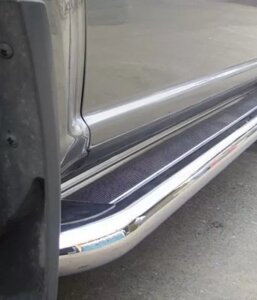 Пороги площадки 2 шт нерж Toyota Land Cruiser 100