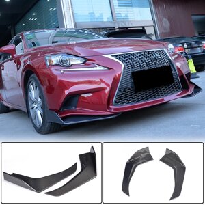 Накладки на передній бампер Flap (для F-Sport 2013-2016, Карбон) для Lexus IS 2013- рр