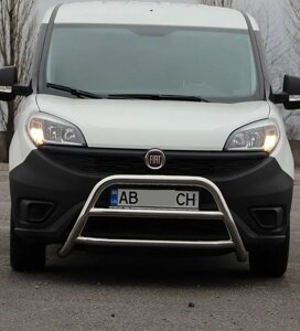 Передній захист кенгурятник WT022 нерж Fiat Doblo III nuovo 2010-2015