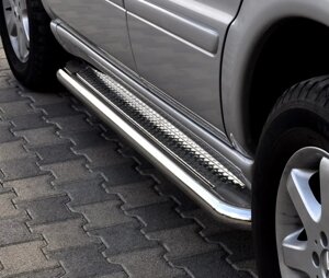 Пороги площадки Premium 2 шт нерж Chevrolet Niva 2002-