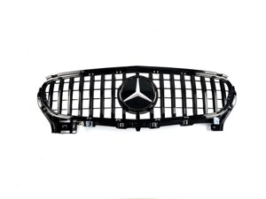 Решітка радіатора на Mercedes AMG GT C190 2015-2017 року ( стиль GT чорна глянець без емблеми)