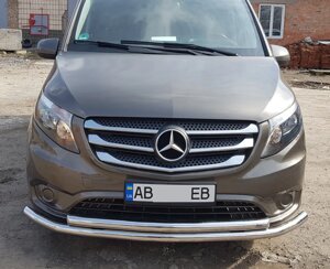 Передній захист бампера ST014 (нерж.) Mercedes Vito / V W447 2014-