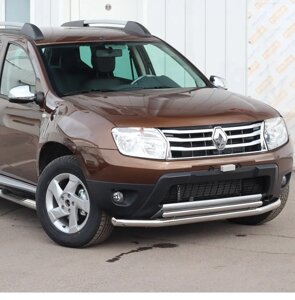 Кенгурятник подвійний вус на Renault Duster 2008-2017