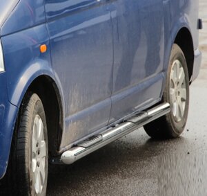 Пороги труби з проступями L1 d60 2 шт нерж Volkswagen T6 2009-