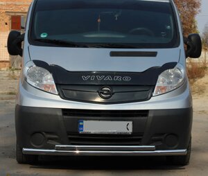 Передній захист бампера ST014 (нерж.) Opel Vivaro 2001-2015