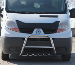 Кенгурятник QT-Spec (нерж.) Opel Vivaro 2001-2015