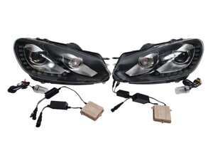 Передні фари ( Xenon GTI ) Silver на Volkswagen Golf VI 2008-2012 року