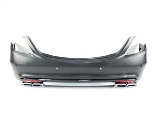 Задній бампер на Mercedes S-Class W22 2013-2017 рік (в стилі S63 AMG)