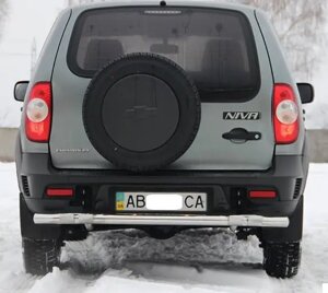 Захист заднього бамперу нерж Chevrolet Niva 2002-2009