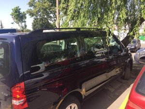 НОВИНКА!!! Рейлінги чорні Skyport (сплошний метал) Mercedes Viano 2004-2015 рр.