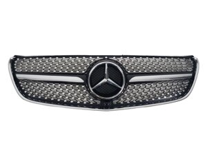 Решітка радіатора на Mercedes V-Class W447 2014-2019 року Black ( Diamond) під камеру