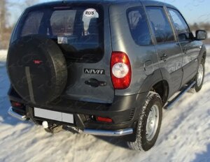 Захист заднього бампера неірж Chevrolet Niva 2002-2009