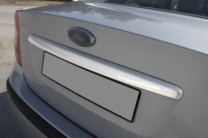 Накладка на кришку багажника (SEDAN, нерж.) OmsaLine - Італійська нержавійка
