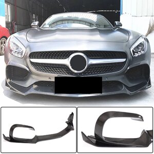 Накладка на передній бампер Lip (для 2015-2017, Карбон) для Mercedes AMG GT C190/R190