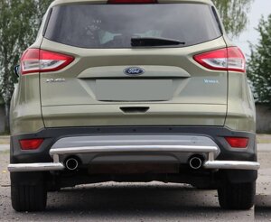 Задня дуга на бампер AK002-3 нерж Ford Kuga 2013-2019