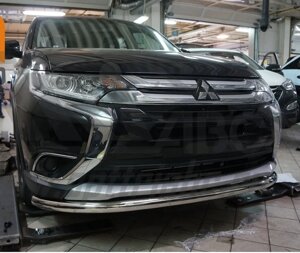 Кенгурятник одинарний вус на Mitsubishi Outlander 2012-2015-