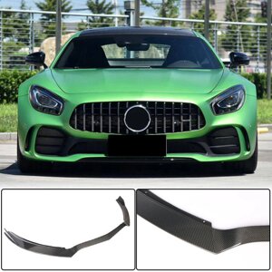 Накладка на передній бампер Lip (для GT R 2016-2019, Карбон) для Mercedes AMG GT C190/R190