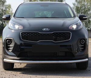 Передній захист бампера ST008 (нерж) Kia Sportage 2015-
