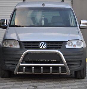 Кенгурятник WT003 нерж Volkswagen Caddy 2004-2010