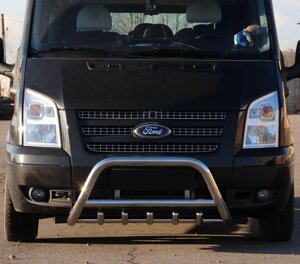 Передній захист кенгурятник WT003 нерж Ford Transit 2006-2014